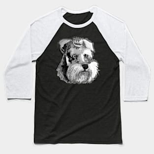 Dog King Black and White Baseball T-Shirt